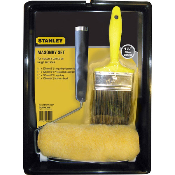 STANLEY MASONRY ROLLER SET 225MM 9"